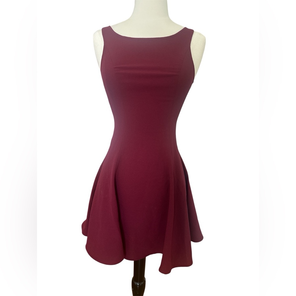 Elegant Burgundy Sleeveless Dress